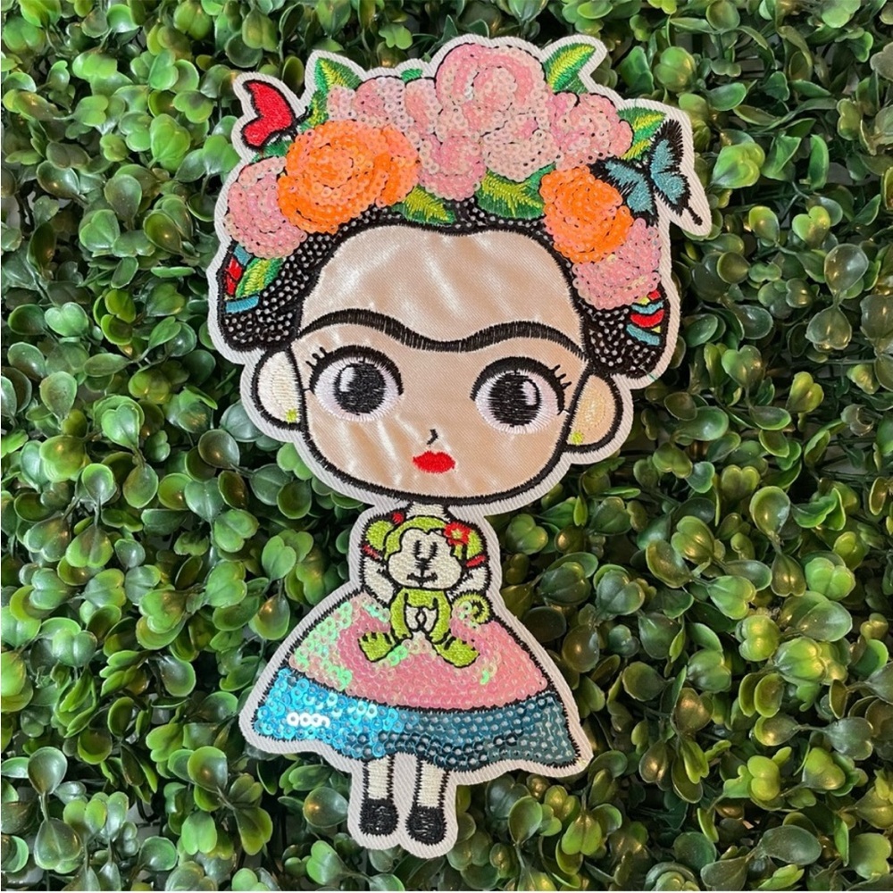 Frida Kahlo With Pen Iron On Patch